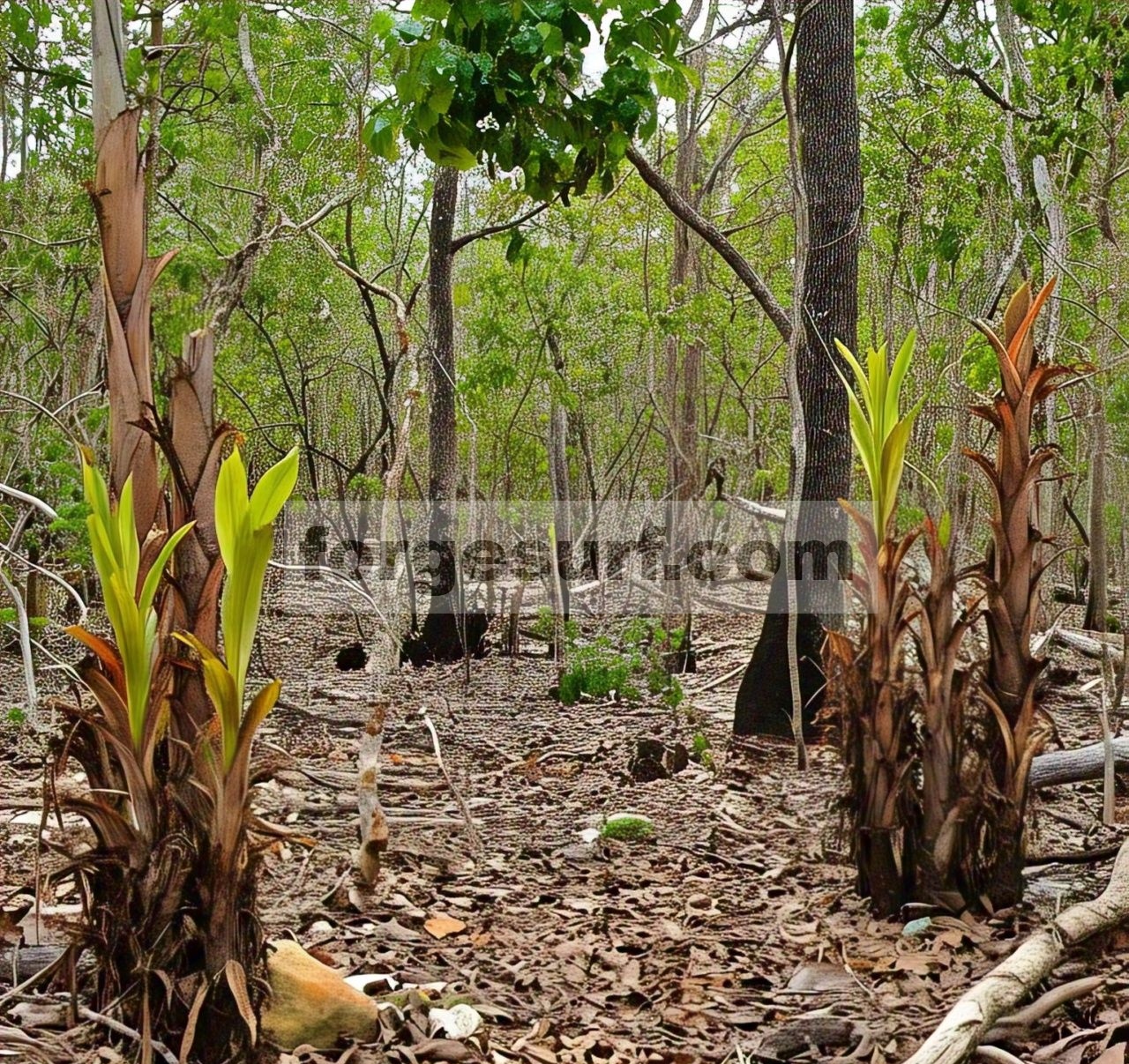 Riwayat kehidupan yang cepat dan berisiko dibandingkan dengan riwayat kehidupan yang lambat dan aman memediasi pertumbuhan kembali pada pohon-pohon di hutan kering tropis Karibia
