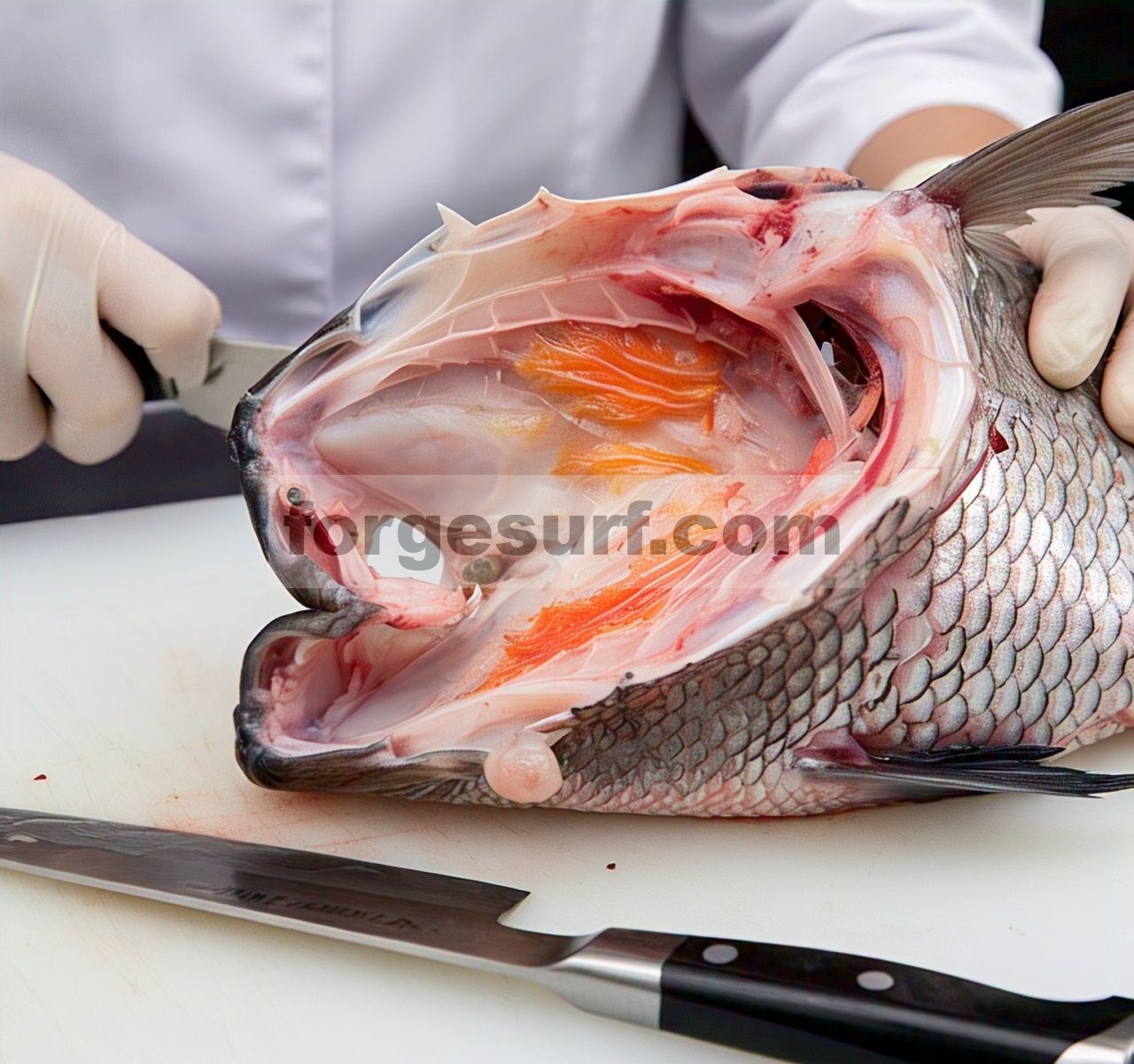 Potensi pertarungan yang mengerikan dari isi perut ikan dan perjuangan untuk konsumsi yang bertanggung jawab