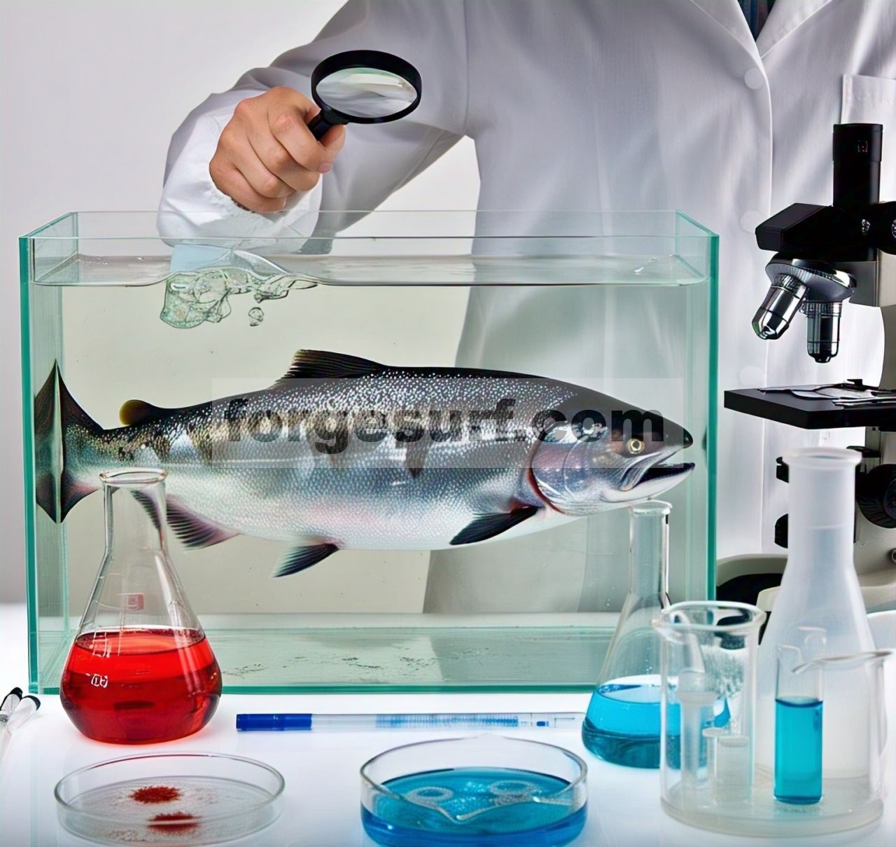 Ikan Salmon Atlantik yang Diekspos Secara Eksperimental terhadap Salmon Gill Poxvirus Terinfeksi, Virus Menargetkan Sel Epitel di Insang, Rongga Mulut, dan Kulit